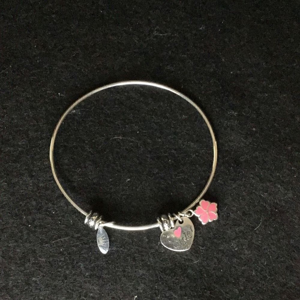 Bracelet, Estate sale, silver sister bracelet